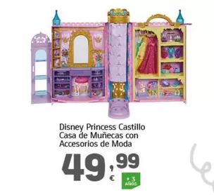 Oferta de Disney - Princess Castillo Casa De Muñecas Con Accesorios De Moda por 49,99€ en HiperDino