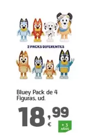 Oferta de Bluey - Pack De 4 Figuras por 18,99€ en HiperDino