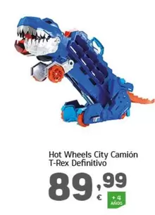 Oferta de Hot Wheels - City Camion T-Rex Definitivo por 89,99€ en HiperDino