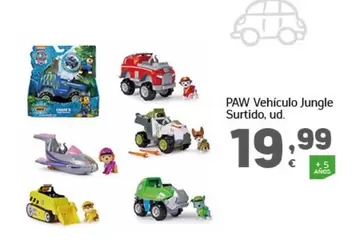 Oferta de Paw Patrol - Vehiculo Jungle Surtido por 19,99€ en HiperDino