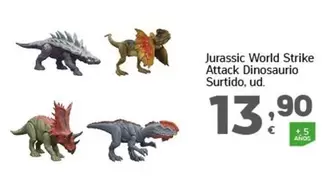 Oferta de Jurassic World - Strike Attack Dinosaurio Surtido por 13,9€ en HiperDino