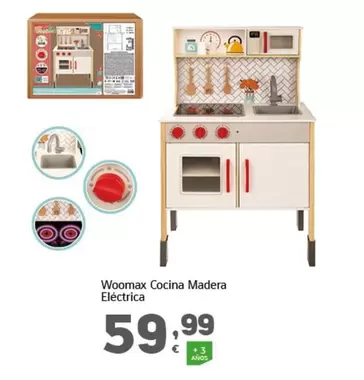 Oferta de Woomax - Cocina Madera Electrica por 59,99€ en HiperDino