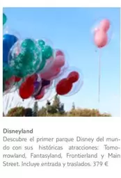 Oferta de Disney - land - por 379€ en Tui Travel PLC