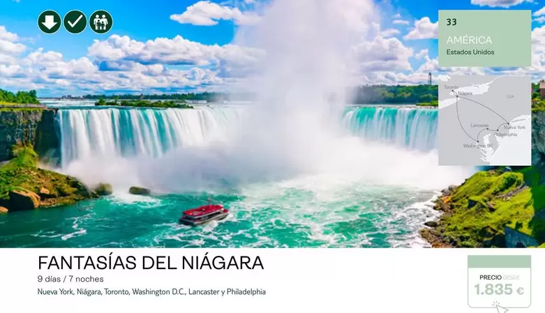 Oferta de Lancaster - Fantasias Del Niagara por 1835€ en Tui Travel PLC