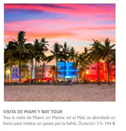 Oferta de Visita De Miami Y Bay Tour por 144€ en Tui Travel PLC