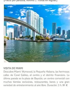 Oferta de Coral - Visita De Miami por 91€ en Tui Travel PLC