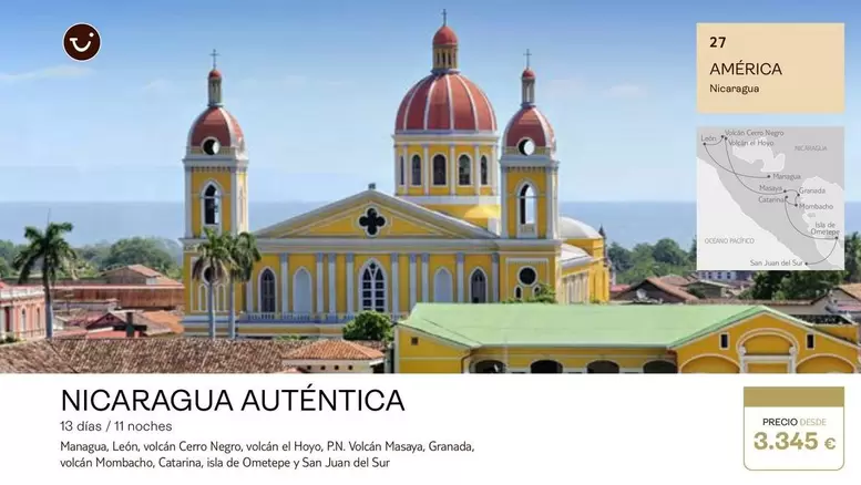 Oferta de Nicaragua Autentica por 3,45€ en Tui Travel PLC