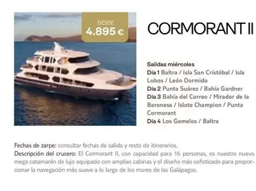 Oferta de San - Cormorant II Salidas Miércoles por 4895€ en Tui Travel PLC