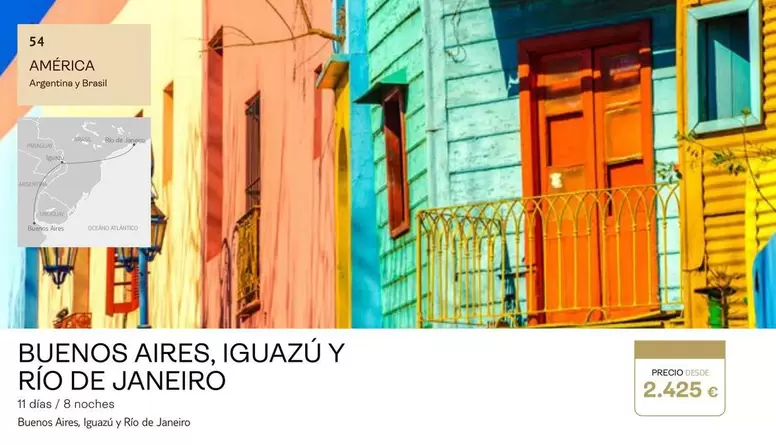 Oferta de Rio - Buenos Aires, Iguazu Y  De Janeiro por 2425€ en Tui Travel PLC