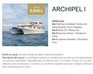 Oferta de Archipelí por 2245€ en Tui Travel PLC