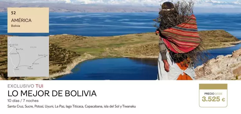 Oferta de Lo Mejor De Bolivia por 3525€ en Tui Travel PLC