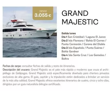 Oferta de Cruz - Grand Majestic por 3055€ en Tui Travel PLC