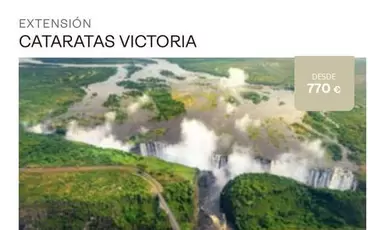 Oferta de Cataratas Victoria por 770€ en Tui Travel PLC