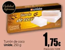 Oferta de Unide - Turron De Coco por 1,75€ en Unide Market