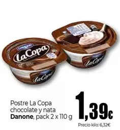 Oferta de Danone - Postre La Copa Chocolate Y Nata por 1,39€ en Unide Market