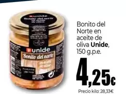 Oferta de Unide - Bonito Del Norte En Aceite De Oliva por 4,25€ en Unide Market