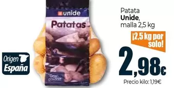 Oferta de Unide - Patata por 2,98€ en Unide Market