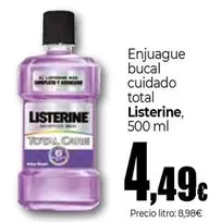 Oferta de Listerine - Enjuague Bucal Cuidado Total por 4,49€ en Unide Market