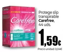 Oferta de Carefree - Protege Slip Transpirable por 1,59€ en Unide Market