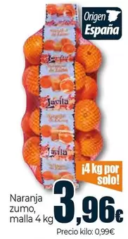 Oferta de Naranja Zumo por 3,96€ en Unide Market