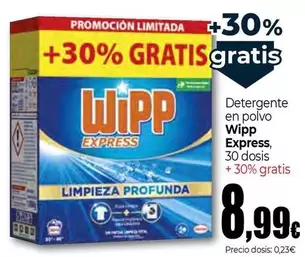 Oferta de Wipp - Express Detergente En Polvo  por 8,99€ en Unide Market