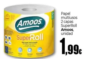 Oferta de Amoos - Papel Multiusos 2 Capas SuperRoll por 1,99€ en Unide Market