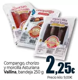 Oferta de Vallina - Compango, Chorizo Y Morcilla Asturiana por 2,25€ en Unide Supermercados