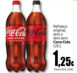 Oferta de Coca-Cola - Refresco Original, Zero por 1,25€ en Unide Supermercados