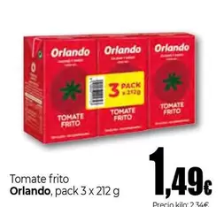 Oferta de Orlando - Tomate Frito por 1,49€ en Unide Supermercados