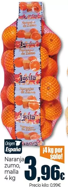 Oferta de Naranja Zumo por 3,96€ en Unide Supermercados