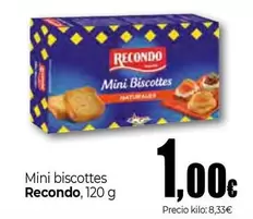 Oferta de Recondo - Mini Biscottes por 1€ en Unide Supermercados