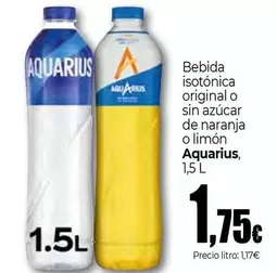 Oferta de Aquarius - Bebida Isotonica Original O Sin Azucar De Naranja O Limon por 1,75€ en Unide Supermercados