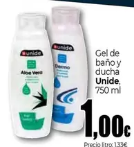 Oferta de Unide - Gel De Baño Y Ducha por 1€ en Unide Supermercados