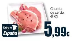 Oferta de Chuleta De Cerdo por 5,99€ en Unide Supermercados