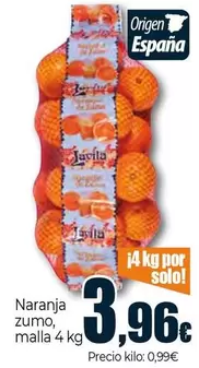 Oferta de Origen - Naranja Zumo, Malla por 3,96€ en Unide Market