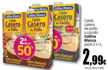 Oferta de Gallina Blanca - Caldo Casero De Pollo O Cocido por 2,99€ en Unide Market