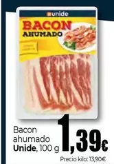 Oferta de Unide - Bacon Ahumado por 1,39€ en Unide Market