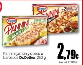 Oferta de Dr Oetker - Pannini Jamon Y Queso O Barbacoa por 2,79€ en Unide Market