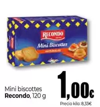 Oferta de Recondo - Mini Biscottes por 1€ en Unide Market