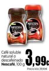 Oferta de Nescafé - Café soluble natural o descafeinado por 3,99€ en Unide Market