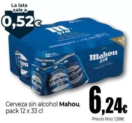 Oferta de Mahou - Cerveza Sin Alcohol por 6,24€ en Unide Market