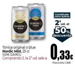 Oferta de Nordic Mist - Tonica Original O Blue por 0,65€ en Unide Market