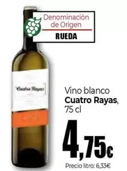 Oferta de Cuatro Rayas - Vino Blanco por 4,75€ en Unide Market