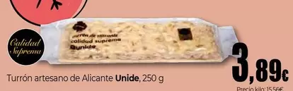 Oferta de Unide - Turron Artesano De Alicante por 3,89€ en Unide Market