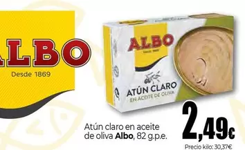 Oferta de Albo - Atun Claro En Aceite De Oliva por 2,49€ en Unide Market