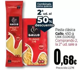 Oferta de Gallo - Pasta Clasica por 1,36€ en Unide Market