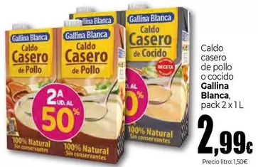 Oferta de Gallina Blanca - Caldo Casero De Pollo O Cocido por 2,99€ en Unide Market