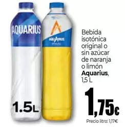 Oferta de Aquarius - Bebida Isotonica Original O Sin Azucar De Naranja O Limon por 1,75€ en Unide Market