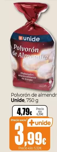 Oferta de Unide - Polvoron De Almendra por 4,79€ en UNIDE Alimentación