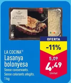 Oferta de La Cocina - Lasanya Bolonyesa por 4,49€ en ALDI